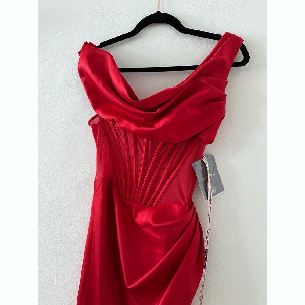 House of CB Red Draped Dress